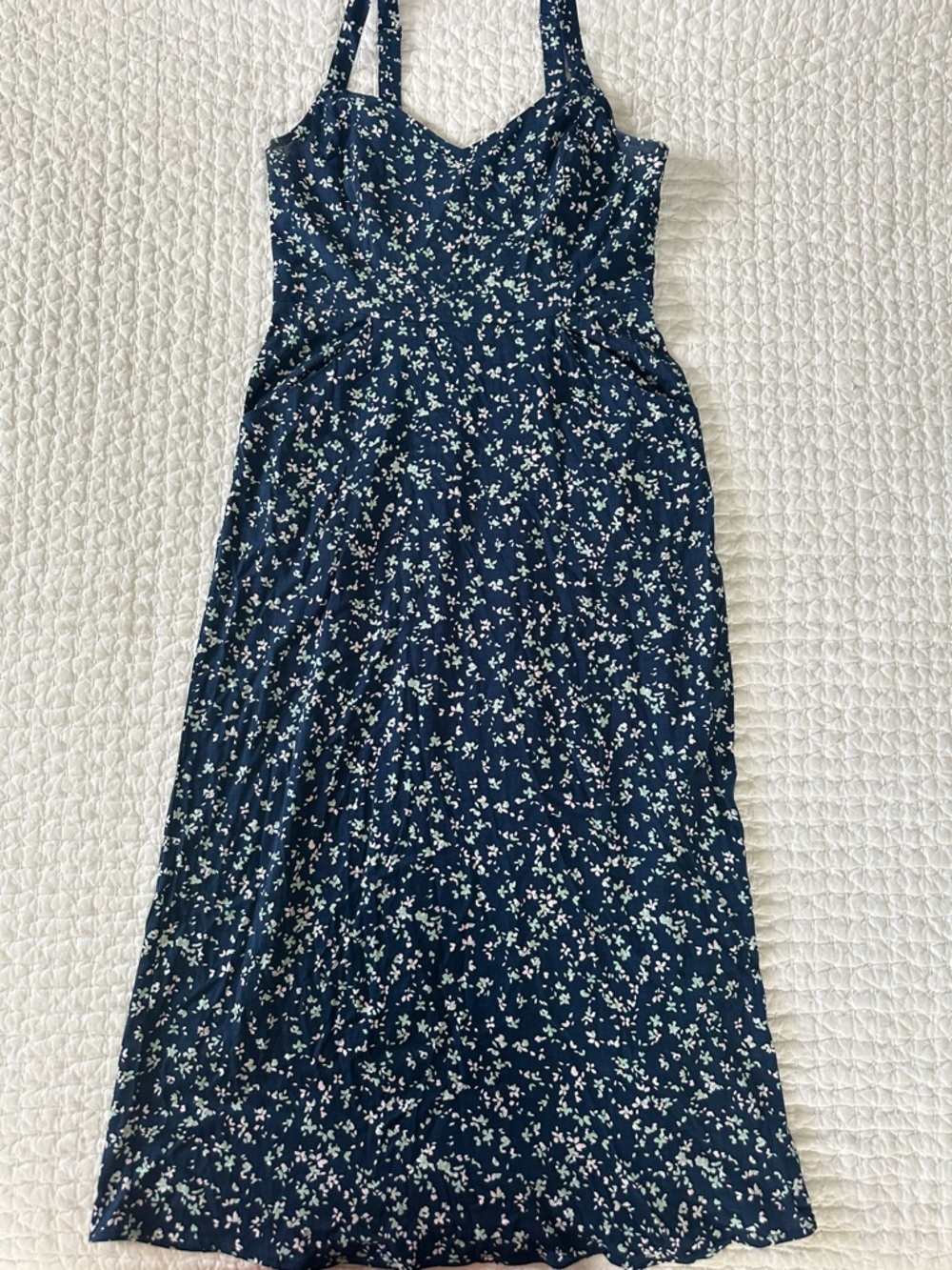 41 Hawthorn Navy Blue Floral Midi Dress